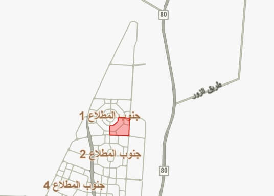 للبدل في المطلاع ارض زاوية